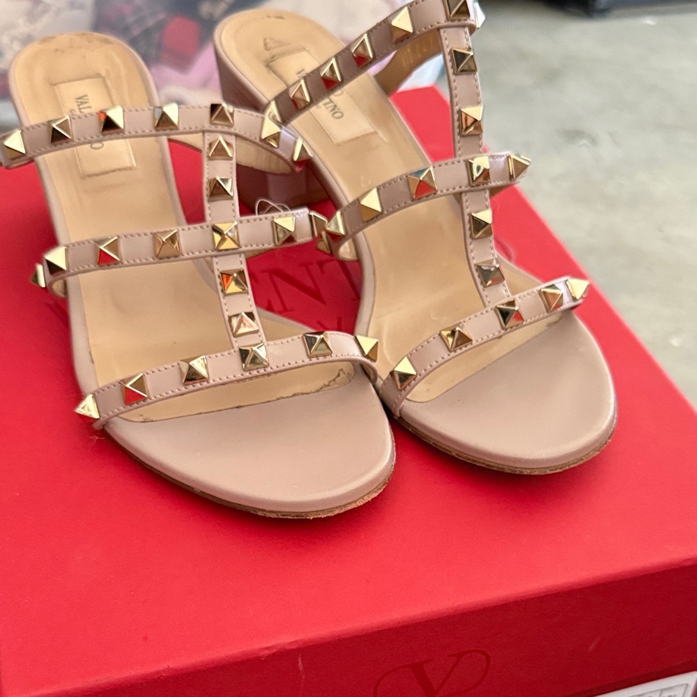 Valentino Nude Studded Heels